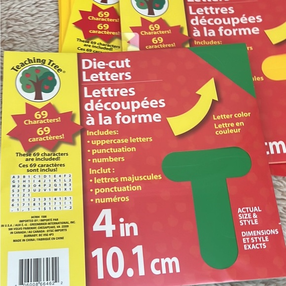 Teaching Tree 4” die cut letters and numbers - Picture 3 of 4